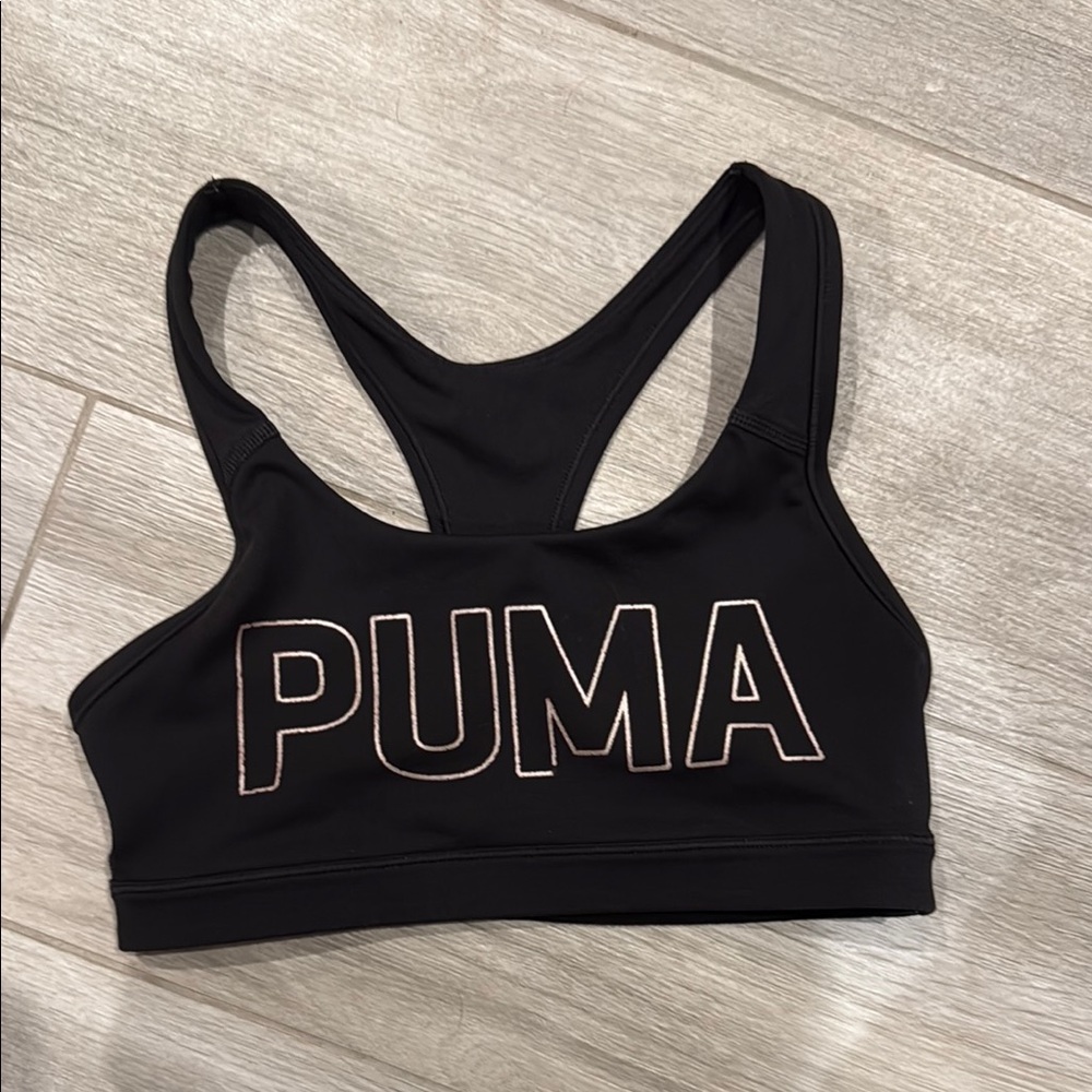 Puma Black Racerback Sports Bra